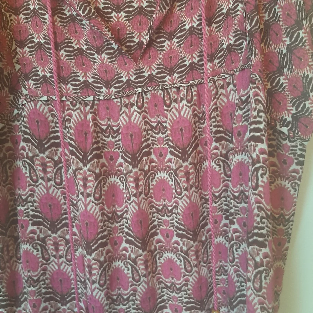 DR 2 Ruffle Sleeve Sleeveless Flowy Summer Shirt XL - Picture 2 of 6